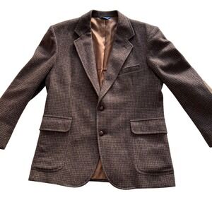 Vtg Pendleton 100% Virgin Wool Blazer Sport Coat w/ elbow‎ pads USA Made Sz 42